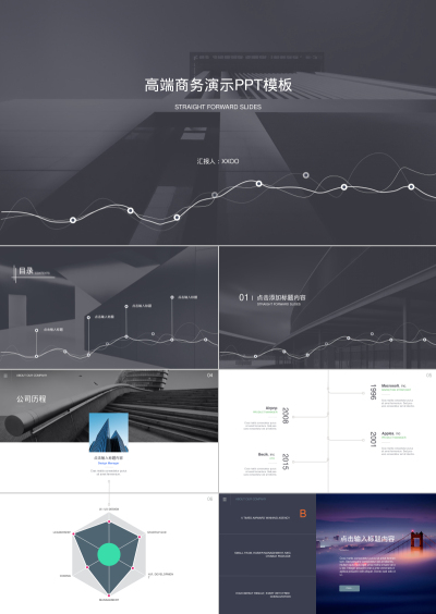 高端商务演示PPT模板