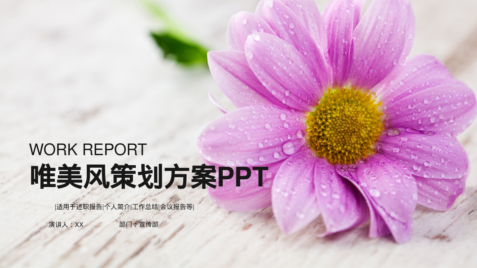 唯美风策划方案PPT