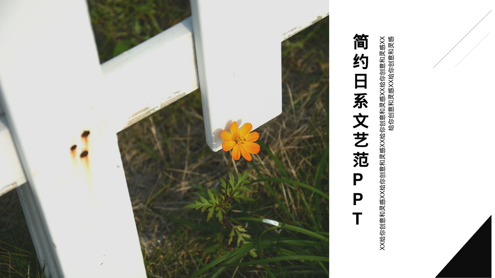 简 约 日系文艺范PPT