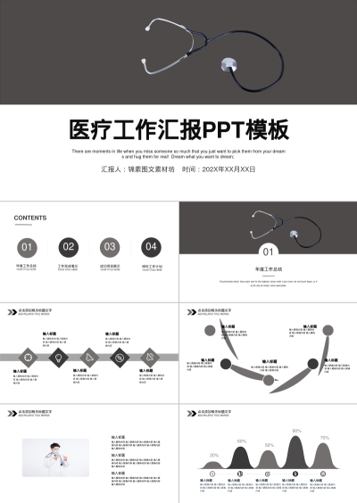 医疗工作汇报PPT模板