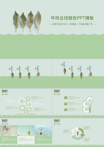 年终总结报告PPT模板