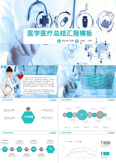 医学医疗总结汇报模板